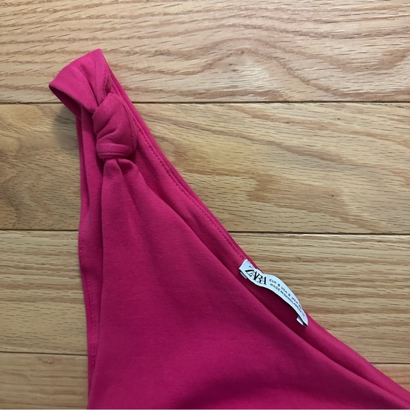 Knotted One Shoulder Ruched Dress - Picture 4 of 6